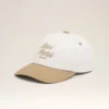 Beige and White Bicolor Cotton Ami Paris Cap