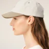 Beige and White Bicolor Cotton Ami Paris Cap