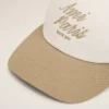 Beige and White Bicolor Cotton Ami Paris Cap