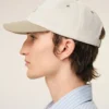Beige and White Bicolor Cotton Ami Paris Cap