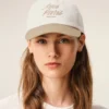 Beige and White Bicolor Cotton Ami Paris Cap