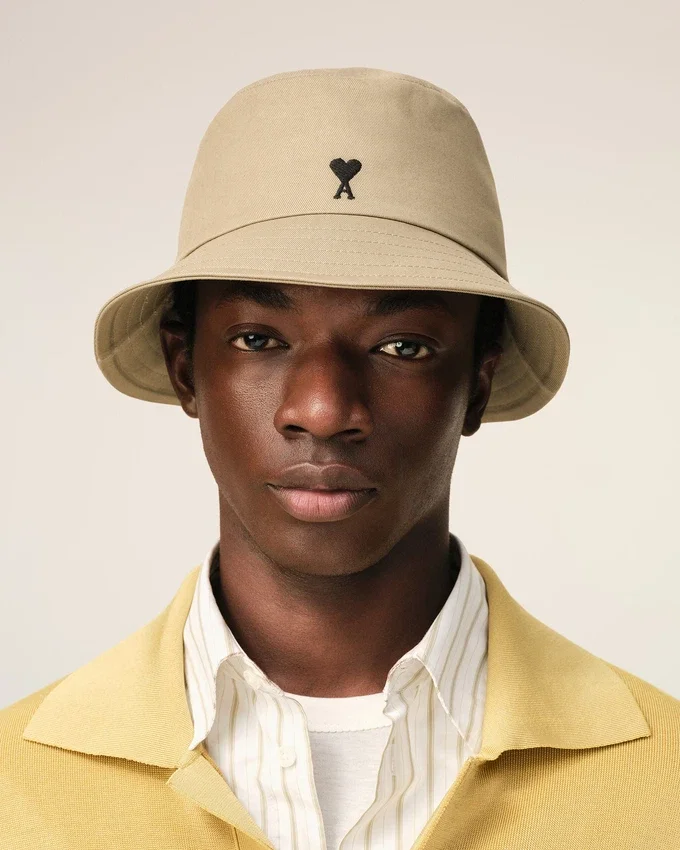 Beige Cotton Ami De Coeur Bucket Hat Beige Cotton Ami De Coeur Bucket Hat