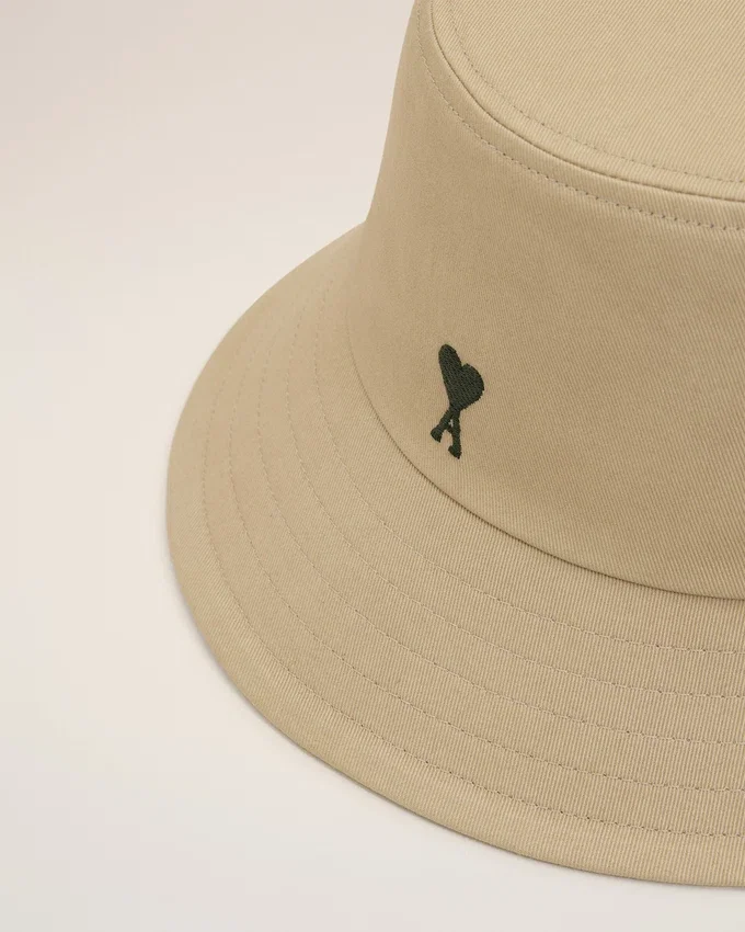 Beige Cotton Ami De Coeur Bucket Hat Beige Cotton Ami De Coeur Bucket Hat