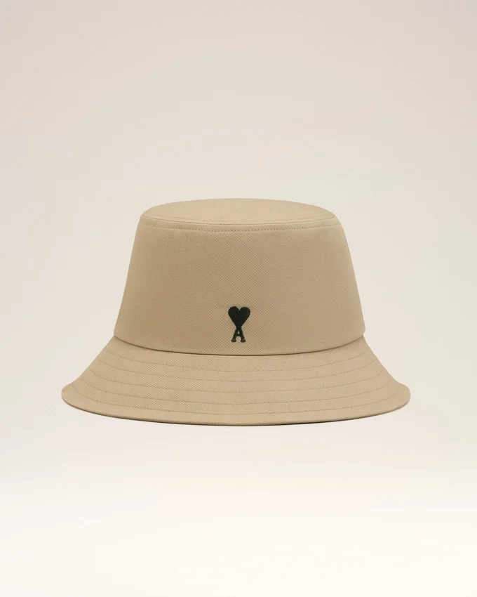 Beige Cotton Ami De Coeur Bucket Hat Beige Cotton Ami De Coeur Bucket Hat