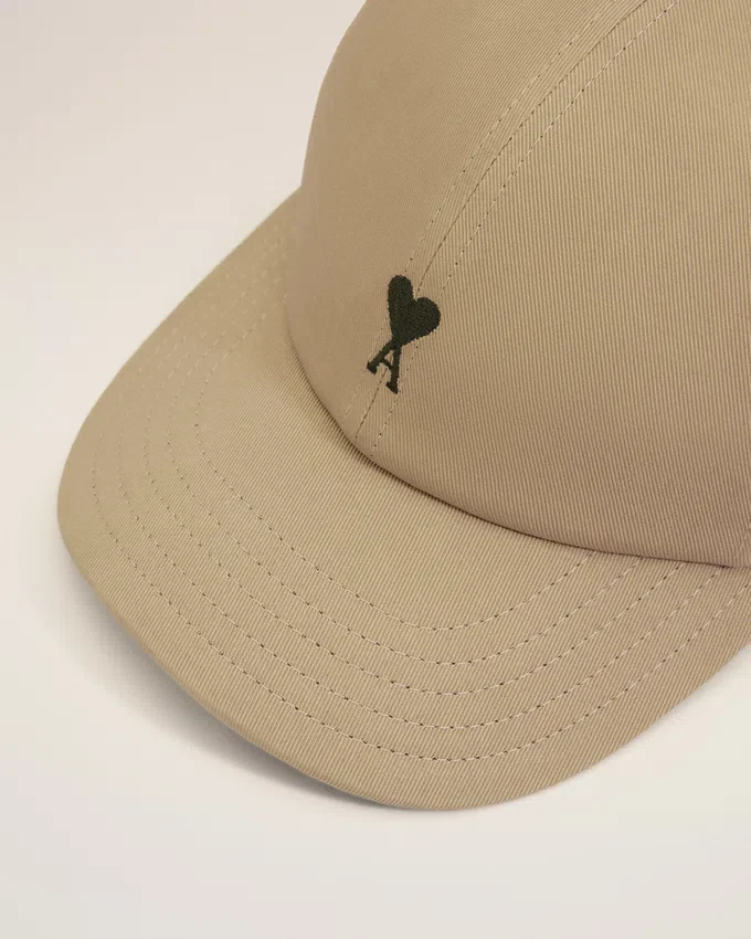 Beige Cotton Ami De Coeur Embroidery Cap Beige Cotton Ami De Coeur Embroidery Cap