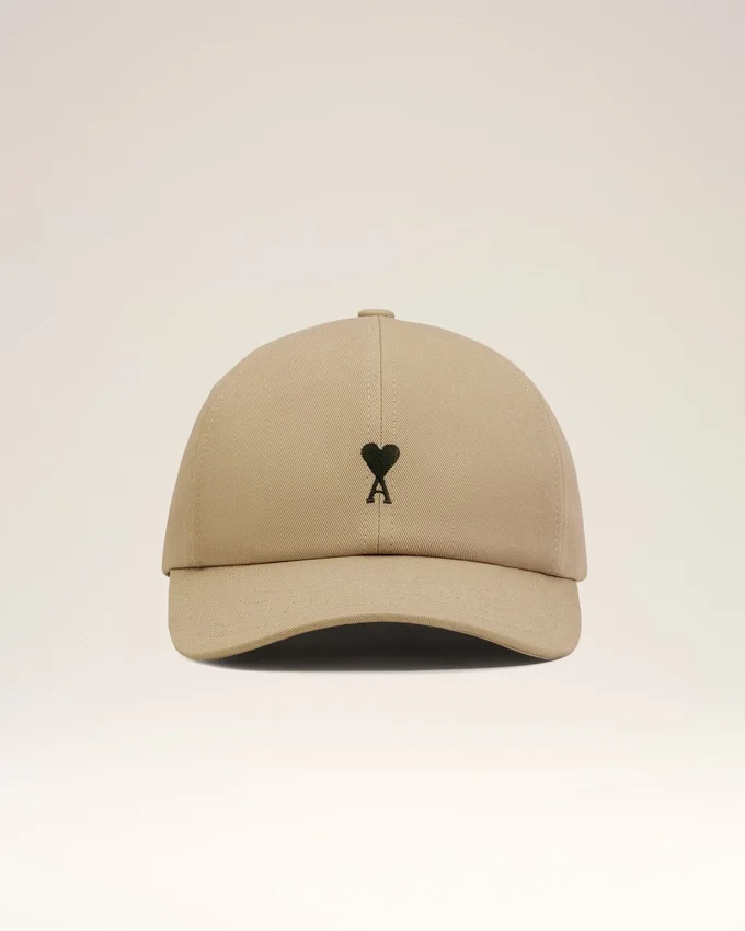 Beige Cotton Ami De Coeur Embroidery Cap Beige Cotton Ami De Coeur Embroidery Cap
