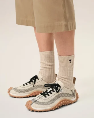 Beige Cotton Ami De Coeur Socks