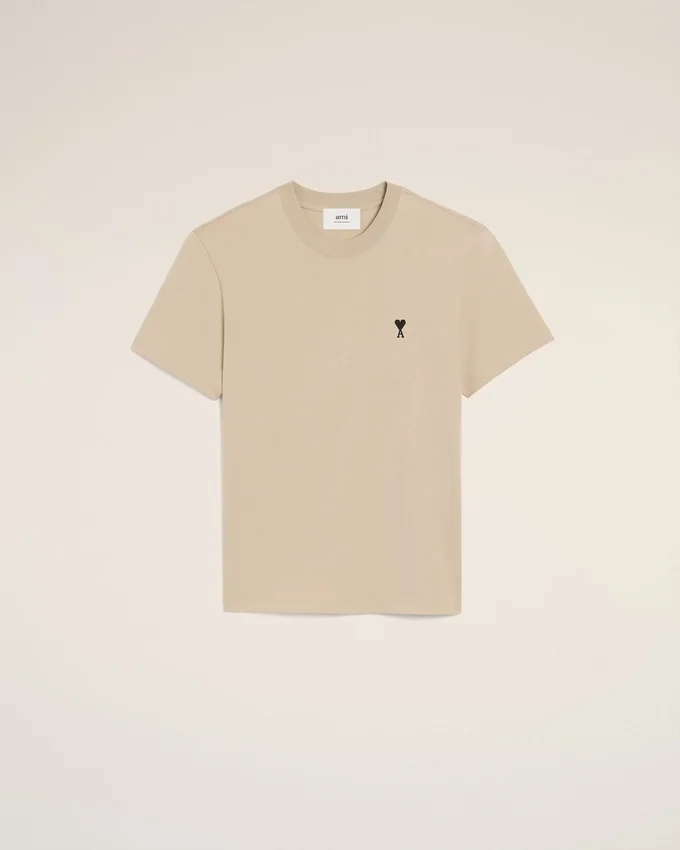 Beige Cotton Ami De Coeur T-Shirt Beige Cotton Ami De Coeur T-Shirt