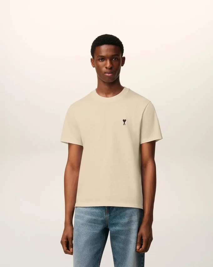Beige Cotton Ami De Coeur T-Shirt Beige Cotton Ami De Coeur T-Shirt