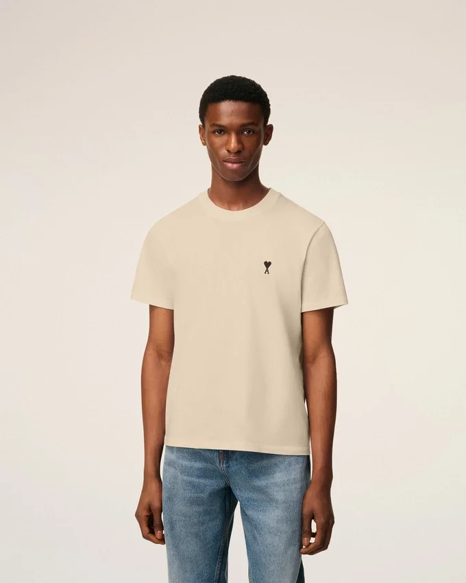 Beige Cotton Ami De Coeur T-Shirt Beige Cotton Ami De Coeur T-Shirt