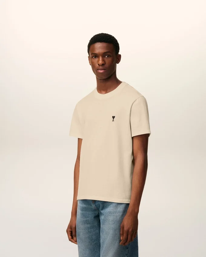 Beige Cotton Ami De Coeur T-Shirt Beige Cotton Ami De Coeur T-Shirt