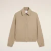 Beige Cotton Ami De CœUr Zipped Jacket