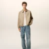 Beige Cotton Ami De CœUr Zipped Jacket