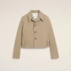Beige Cotton Buttoned Jacket