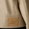 Beige Cotton Buttoned Jacket