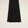 Black Blended Linen Tailor Construction Long Trapeze Skirt Black Blended Linen Tailor Construction Long Trapeze Skirt