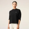 Black Cotton Ami De Coeur Cropped Sweatshirt Black Cotton Ami De Coeur Cropped Sweatshirt