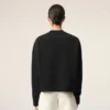 Black Cotton Ami De Coeur Cropped Sweatshirt Black Cotton Ami De Coeur Cropped Sweatshirt