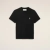 Black Cotton Ami De Coeur Cropped T-Shirt Black Cotton Ami De Coeur Cropped T-Shirt
