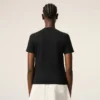 Black Cotton Ami De Coeur Cropped T-Shirt Black Cotton Ami De Coeur Cropped T-Shirt