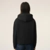 Black Cotton Ami De Coeur Zipped Hoodie