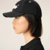Black Cotton Ami Felt Patch Cap Black Cotton Ami Felt Patch Cap