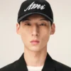 Black Cotton Ami Felt Patch Cap Black Cotton Ami Felt Patch Cap