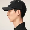 Black Cotton Ami Felt Patch Cap Black Cotton Ami Felt Patch Cap