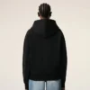 Black Cotton Embossed Ami De Coeur Zipped Hoodie Black Cotton Embossed Ami De Coeur Zipped Hoodie