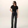 Black Cotton Flare Fit Jeans Black Cotton Flare Fit Jeans
