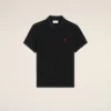 Black Cotton Red Ami De Coeur Polo Shirt Black Cotton Red Ami De Coeur Polo Shirt