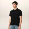 Black Cotton Red Ami De Coeur Polo Shirt Black Cotton Red Ami De Coeur Polo Shirt