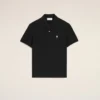 Black Cotton Short Sleeves Ami De Coeur Polo Shirt Black Cotton Short Sleeves Ami De Coeur Polo Shirt