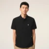 Black Cotton Short Sleeves Ami De Coeur Polo Shirt Black Cotton Short Sleeves Ami De Coeur Polo Shirt
