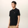 Black Cotton Short Sleeves Ami De Coeur Polo Shirt Black Cotton Short Sleeves Ami De Coeur Polo Shirt