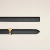 Black Cow Leather Ami De Coeur Buckle Belt Black Cow Leather Ami De Coeur Buckle Belt