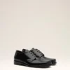 Black Cow Leather Derbies Shoes Black Cow Leather Derbies Shoes
