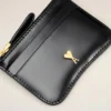 Black Cow Leather Paris Paris Zipped Card Holder Black Cow Leather Paris Paris Zipped Card Holder