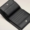 Black Cowhide Leather Ami De Coeur Bifold Wallet Black Cowhide Leather Ami De Coeur Bifold Wallet