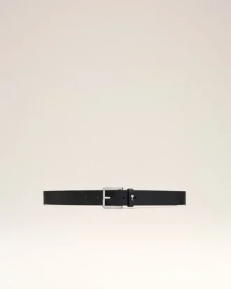 Black Cowhide Leather Paris Paris Belt
