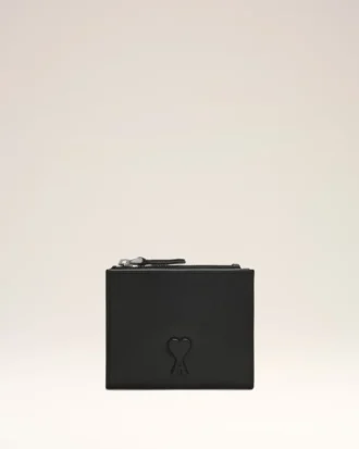 Black Cowhide Leather Voulez-Vous Folded Wallet
