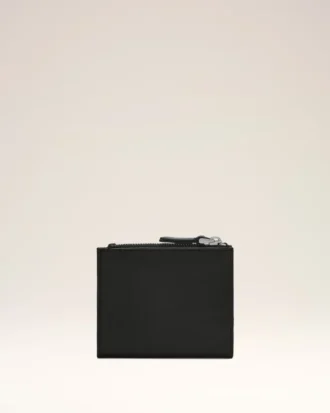 Black Cowhide Leather Voulez-Vous Folded Wallet