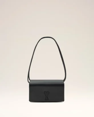 Black Cowhide Leather Voulez-Vous Wallet on Strap