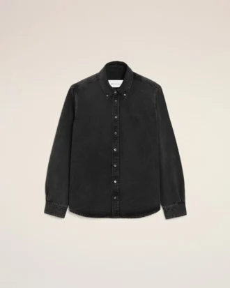 Black Denim Cotton Ami De Coeur Shirt