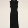Black Jersey Sleeveless Fitted Long Dress Black Jersey Sleeveless Fitted Long Dress