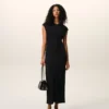 Black Jersey Sleeveless Fitted Long Dress Black Jersey Sleeveless Fitted Long Dress