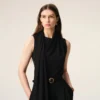 Black Jersey Sleeveless Lavalliere Top Black Jersey Sleeveless Lavalliere Top