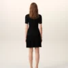 Black Knit Mini Godet Dress Black Knit Mini Godet Dress