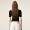 Black Knit Short Sleeves Polo Black Knit Short Sleeves Polo