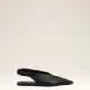 Black Lamb Leather Pointed Toe Slingbacks Black Lamb Leather Pointed Toe Slingbacks